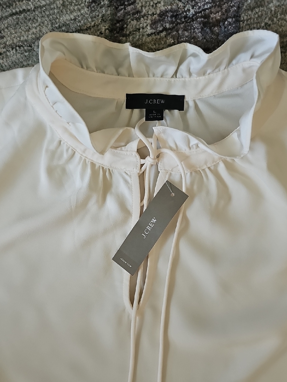 J. Crew - NWT Gathered Ruffle Drapery Top Blouse - Picture 4 of 7